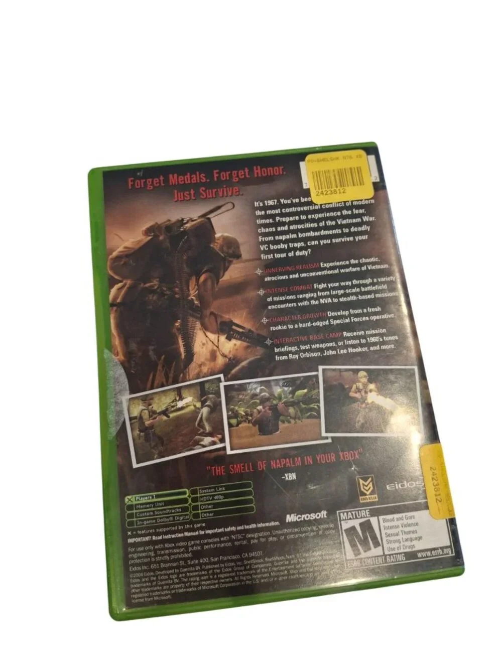 ShellShock Nam '67 Original Xbox 2004 Eidos Vietnam War Shooter Video Game CIB